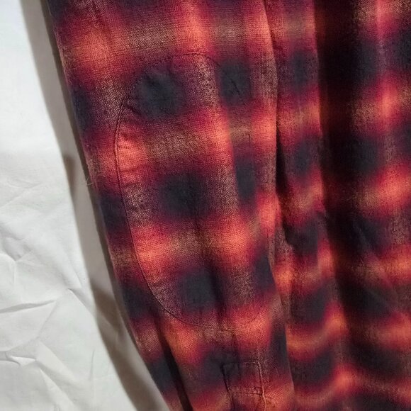 &Sons Trading Co. LOGGER Flannel Shirt - Red Blue Plaid - Sz L* - Picture 6 of 7